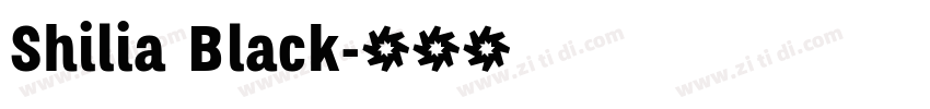 Shilia Black字体转换